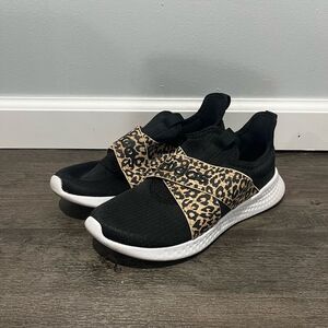 Adidas Puremotion Adapt Black with Leopard Print Gum Shoe 8